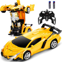 Dolanus Remote Control Car, Transform Robot, Boys Toys Gifts - Yellow-black