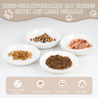 6 Pack Cat Food Bowl, Ceramic Cat Bowls - White-A - image 4