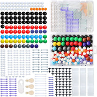 LINKTOR 444 piece chemistry molecular model kit with colored atoms, bonds and fullerene parts - view 4
