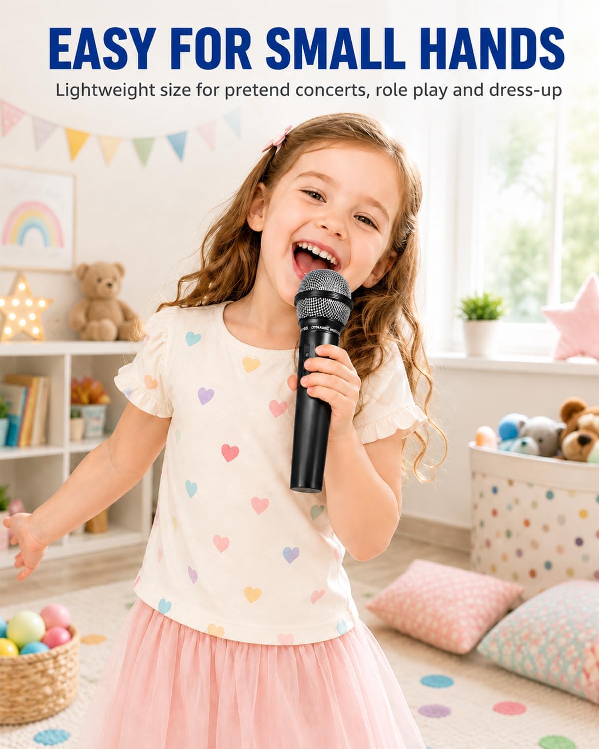 NUOBESTY black plastic fake microphone prop for kids pretend play - view 4