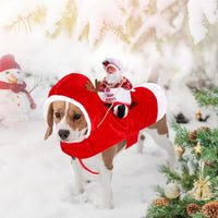 Santa Dog Costume, Dog Christmas Outfit, Riding Pet Costume - Chef Santa Claus / M(Neck:11.8-15" Chest:18.1-22.4") - image 2