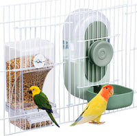 Lemtrflo No Mess Bird Feeder Water Dispenser - Green