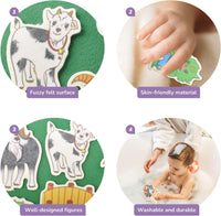 CHEFAN Felt Board for Toddlers, Felt Story Board - The Three Billy Goats Gruff&3 Other Stories - image 3