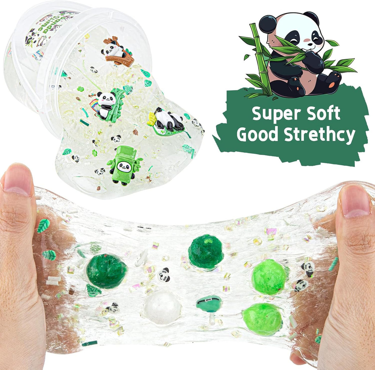 Astronaut Galaxy Slime for Kids, Big Slime Bucket with Clay - Clear Slime - image 4