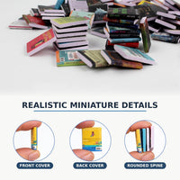 200Pcs Mini Books,Miniatures Book Accessories Bookshelf – Fun for Kids & Family - 500pcsmini Books / 500 - image 3