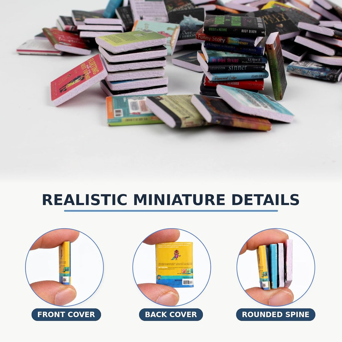200Pcs Mini Books,Miniatures Book Accessories Bookshelf – Fun for Kids & Family - 500pcsmini Books / 500 - image 3