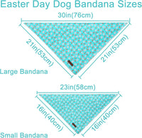 Summer Dog Bandana, UP URARA PUP Strawberry Triangle Bid Scarf for Medium Large Dogs, Cotton - BlueRabbit / L - image 4