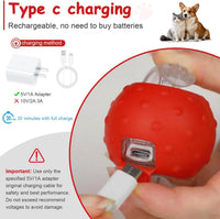 Interactive Cat Toys Smart Ball for Cats & Dogs! Now with 2 Rapid - Red - image 3