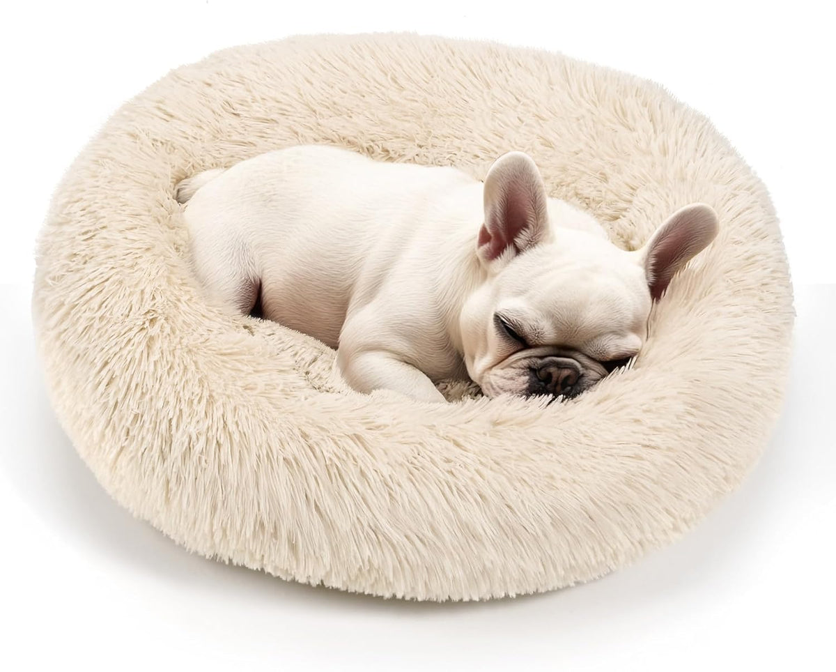 Hoewina Dog & Cat Bed for Indoor Cats - Light Brown / 24.0"L x 24.0"W x 8.0"Th