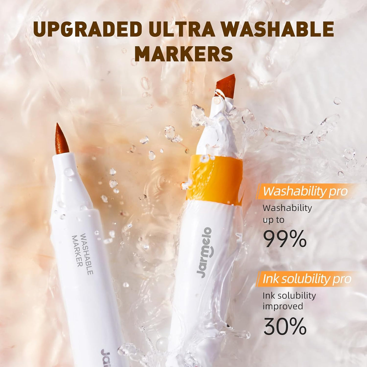 Jar Melo Washable Dual Tip Markers for Kids Ages 4-8 - 36 Colors - image 3