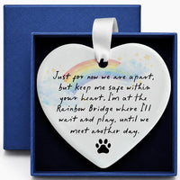 OFlyDesigns Pet Memorial Ceramic Heart Keepsake - Until We Meet