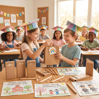 Ctosree mini colored pencils in kraft boxes, 6 natural wood pencils per box - view 25