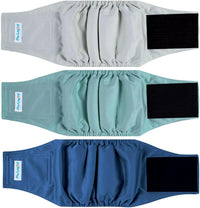Paw Legend Washable Dog Belly Band Wrap Diapers for Male Dog - Teal, Grey, Navy / Small