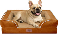 Comfort Expression Waterproof Orthopedic Dog Bed for Extra Large Dogs – Essentials for Dogs - 30.0"L x 20.0"W x 7.0"Th / Orange