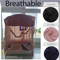 QBLEEV Bird Cage Covers, Breathable Blackout Birdcage Covers for Night – Essentials for Birds - Pink / 14.1"L X 18.5"W X 35.4"H - image 4