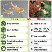 Reptile Carpet, Reptile Mat, Bearded Dragon - 1 PCS / Grey 24"×118" - image 3