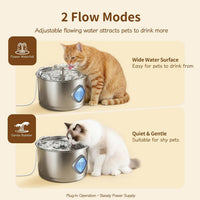 Cat Water Fountain Stainless Steel - Fountain+2 Filters +2 Sponges - image 2
