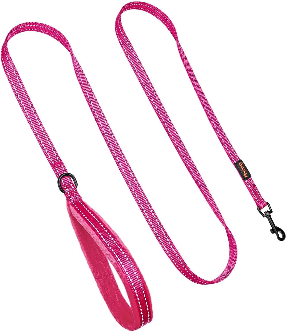 6FT Reflective Dog Leash for Small Medium Dogs, 5/8" Width - Hot Pink / 5/8''x 6 FT - image 4