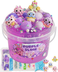 Astronaut Galaxy Slime for Kids, Big Slime Bucket with Clay - Purple Slime