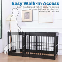 Dog Playpen, 31.5" Height Dog Pen Indoor, Heavy Duty, Safe and Sturdy, Furniture Style Puppy playpen