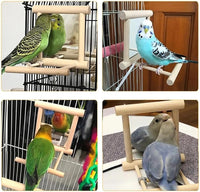 Bird Mirror with Swing and Perch for Parakeets Cockatiels Lovebirds - 3.7 x3.5x3.5 inch - image 3