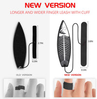 La Ken Du finger surfboards in red, green, black and white with drawstring bag - view 2
