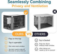 PETSFIT Dog Crate Cover, Double Doors, Mesh Window - 36.5"L x 23.5"W x 25.0"H - image 2