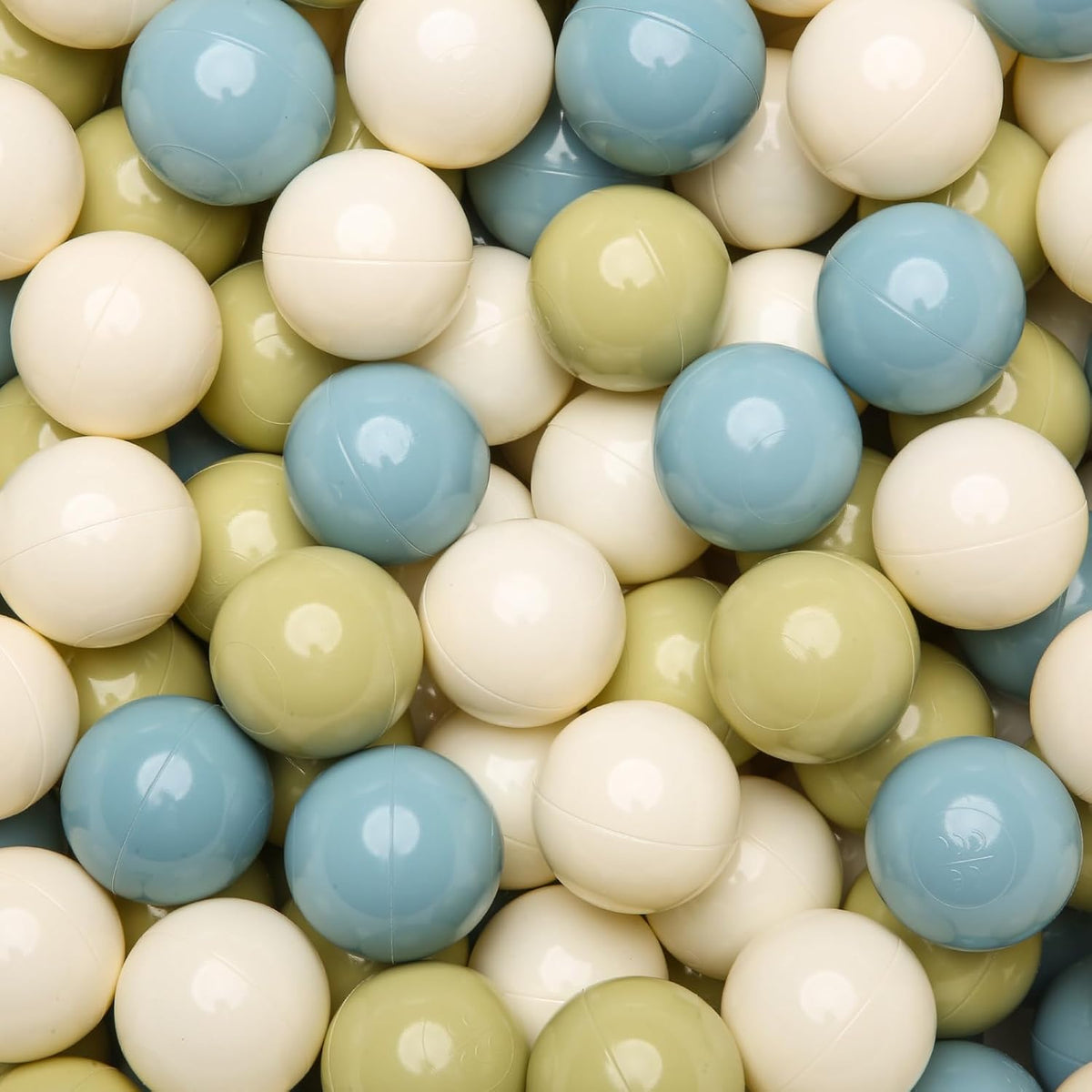 GOGOSO 100 Pit Balls Plastic Balls for Baby Toddlers GirlsToddlers - Creamy Blue+Creamy Green+Creamy White B / 200 balls