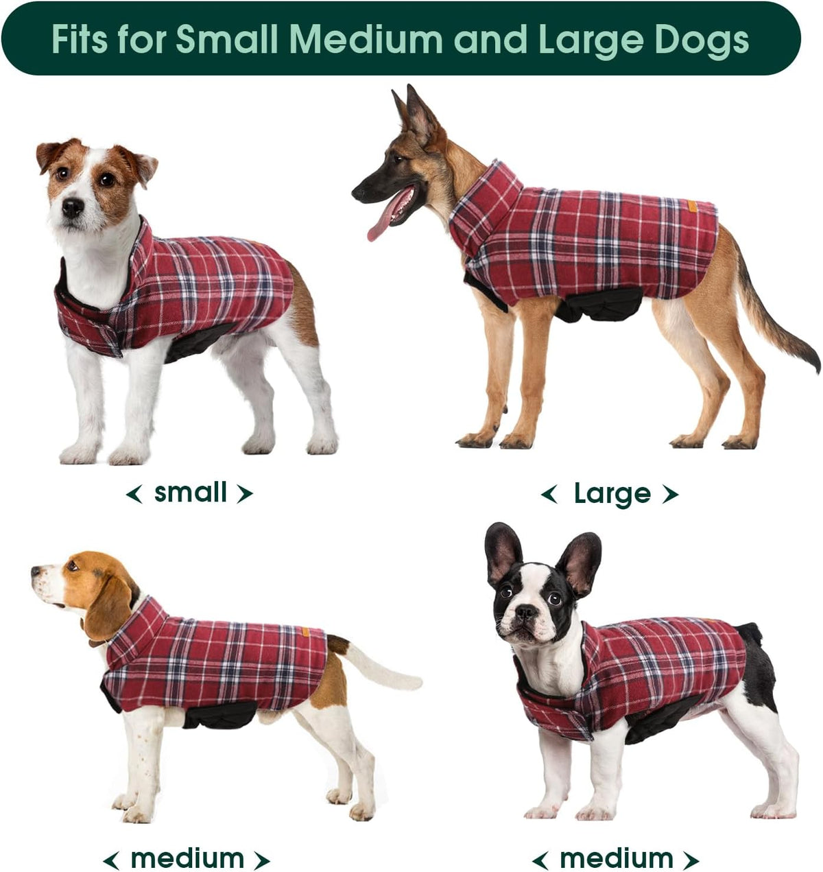 Kuoser Waterproof Dog Coat - Red / 3X-Large (Pack of 1) - image 2