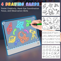 16" Rechargeable LED Drawing Board for Kids, 7 Colors - White2 / 1PACK - image 3