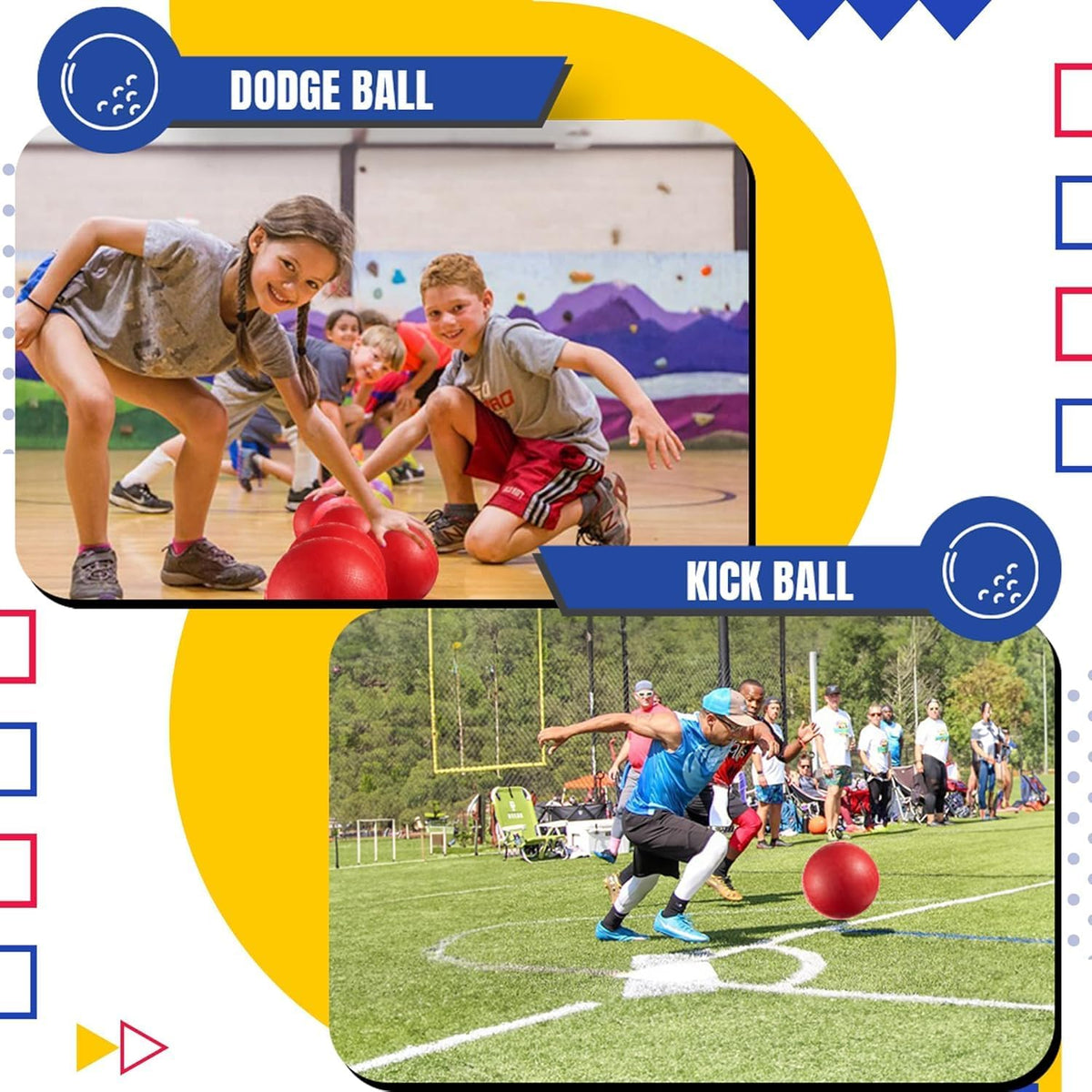 8.5-Inch Red Playground Balls for Kickball, Dodgeball & Recess – Fun for Kids & Family - 8.5 Inch - image 4