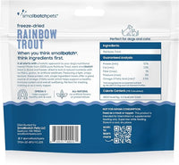 smallbatch Pets Freeze Dried Cat & Dog Treats, 2oz - Rainbow Trout, Organic High Protein Treats, Omega 3 Fatty Acids, Gluten Free, Grain Free, Made in The USA, Ethically Sourced, Single Protein
