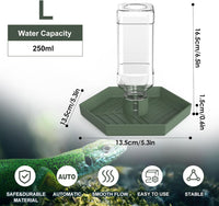 Reptile Water Dispenser Bowl for Bearded Dragon Tortoise – Essentials for Reptiles And Amphibians - Grey Green / L - image 2