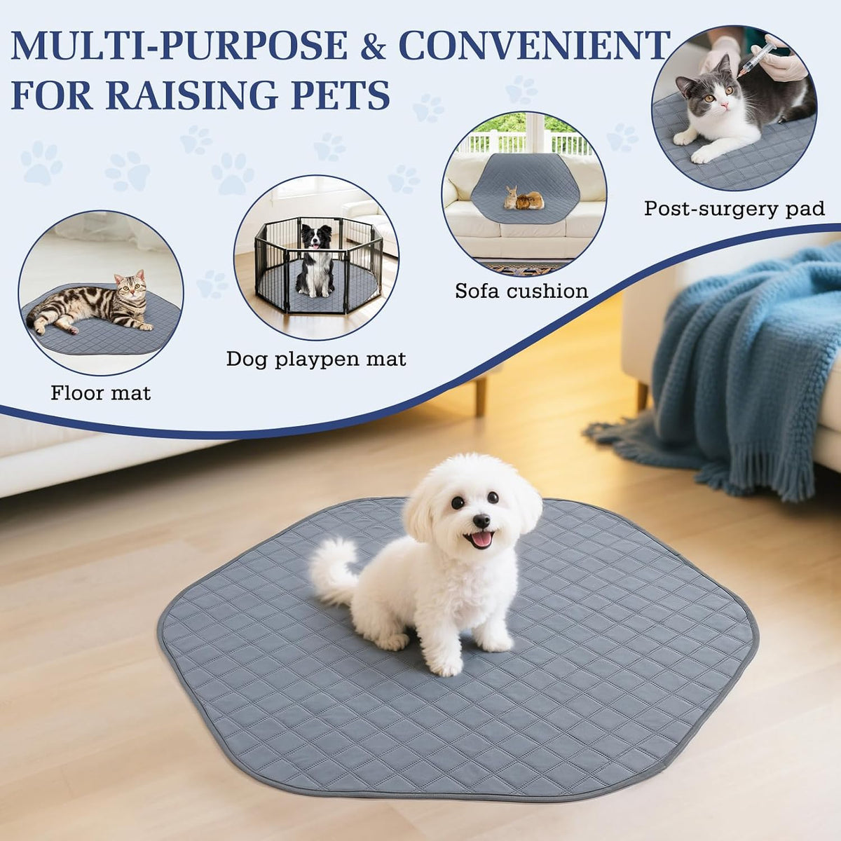 Pawaboo Small Animal Playpen, Waterproof Portable Pet Cage Tent - U-Green+Gray / 1 - image 4