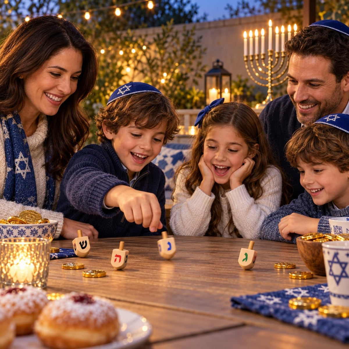 10-Pack Natural Wood Dreidels Hanukkah Draydel with English - 100-Pack - image 2