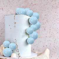 ZHUOWEISM ball cake toppers, 24 mini balloon picks in blue, gold and white - view 31