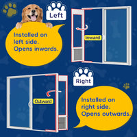 Large Dog Door for Sliding Glass Door - 81" Sliding Door / Large - 1 Flap - image 4