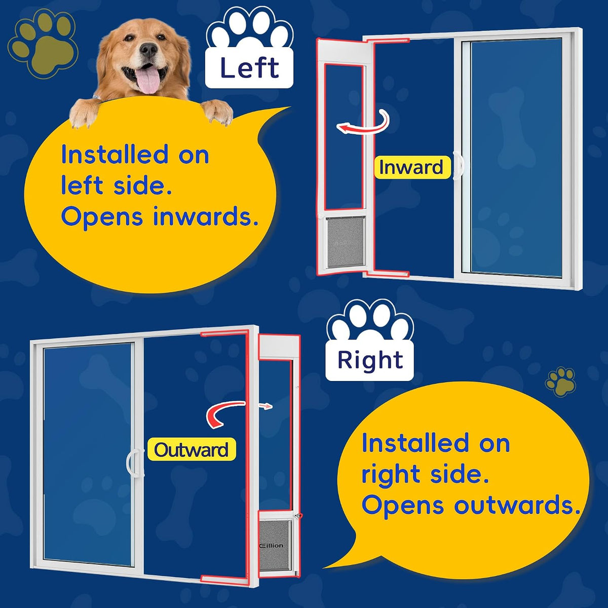 Large Dog Door for Sliding Glass Door - 81" Sliding Door / Large - 1 Flap - image 4
