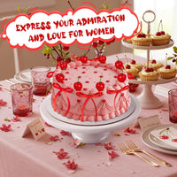 Chunful fake cherry cake toppers with red polyester bows - view 18