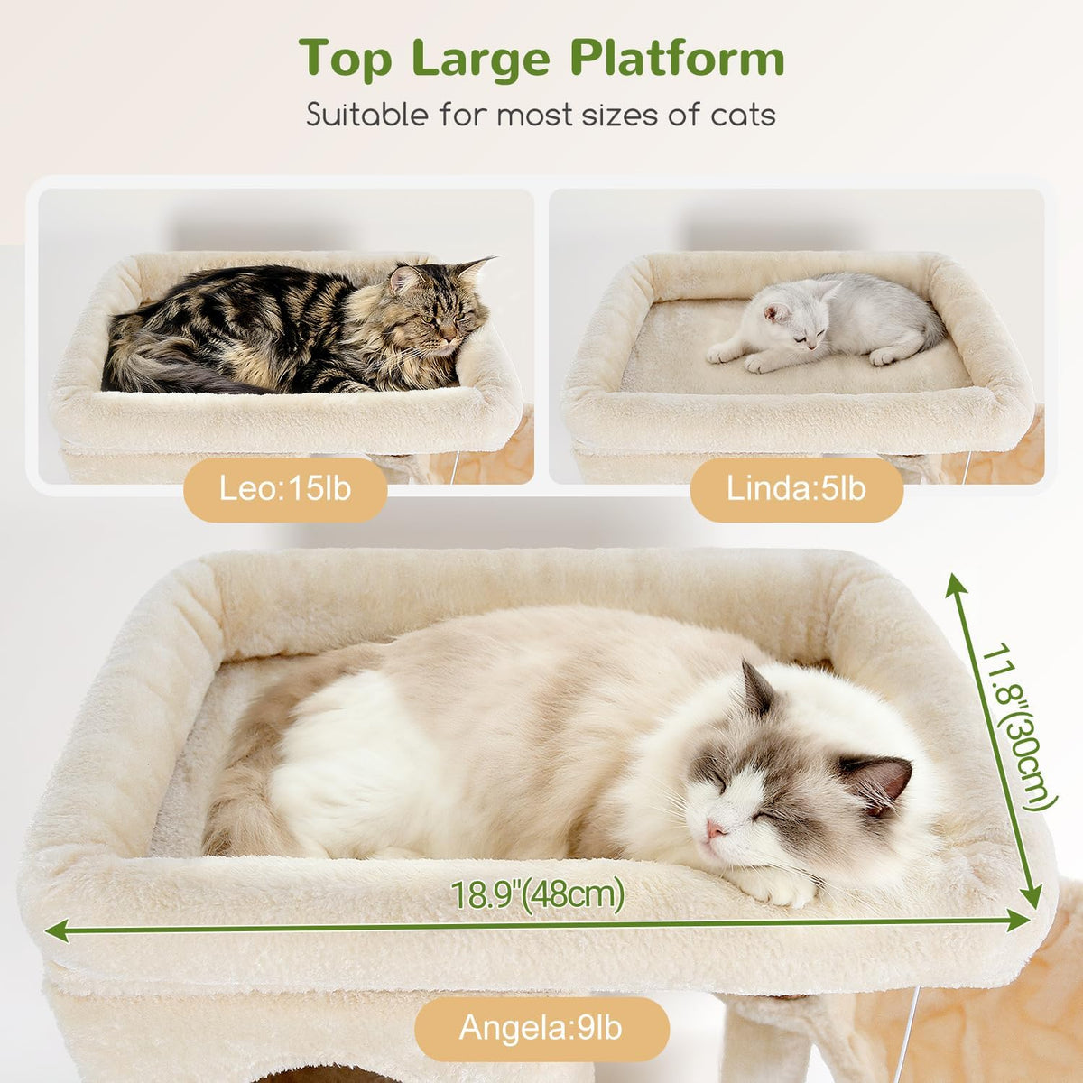 Globlazer F66 Corner Cat Tree - Beige / 66 inch - image 2