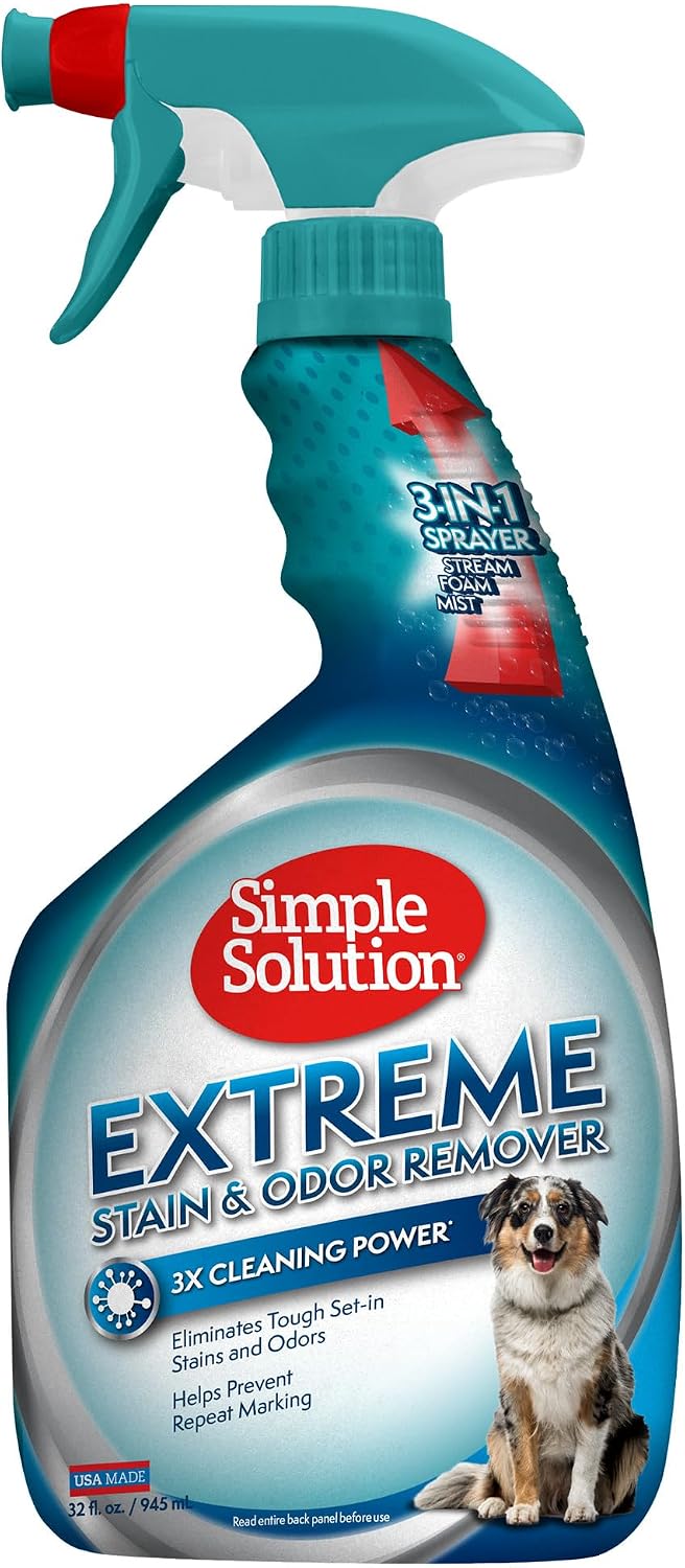 Simple Solution Extreme Stain & Odor Remover - Unscented / 32 Fl Oz (Pack of 1)