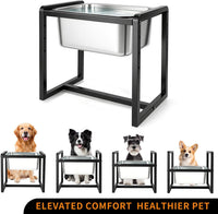 Adjustable Height Elevated Large Dog Water Bowls with Stainless Steel - 2.4GLLON - image 2