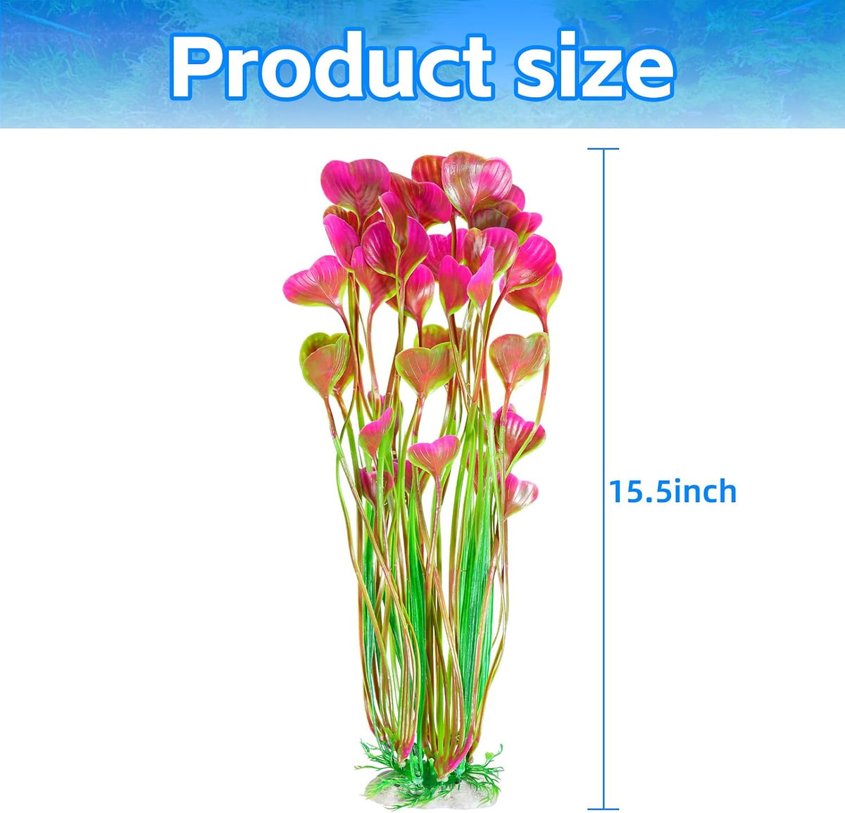 AQUANEAT Artificial Fish Tank Plants - Red - image 3