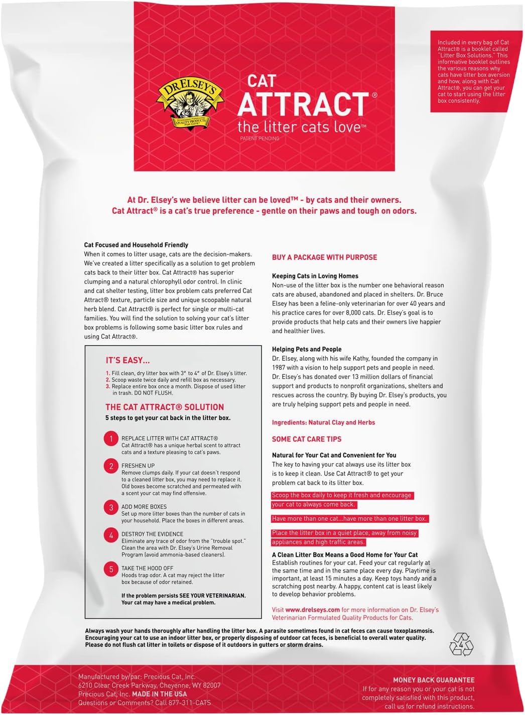 Dr. Elsey's Cat Attract Clumping Clay Cat Litter – Daily Care for Cats - 18 lb - image 2