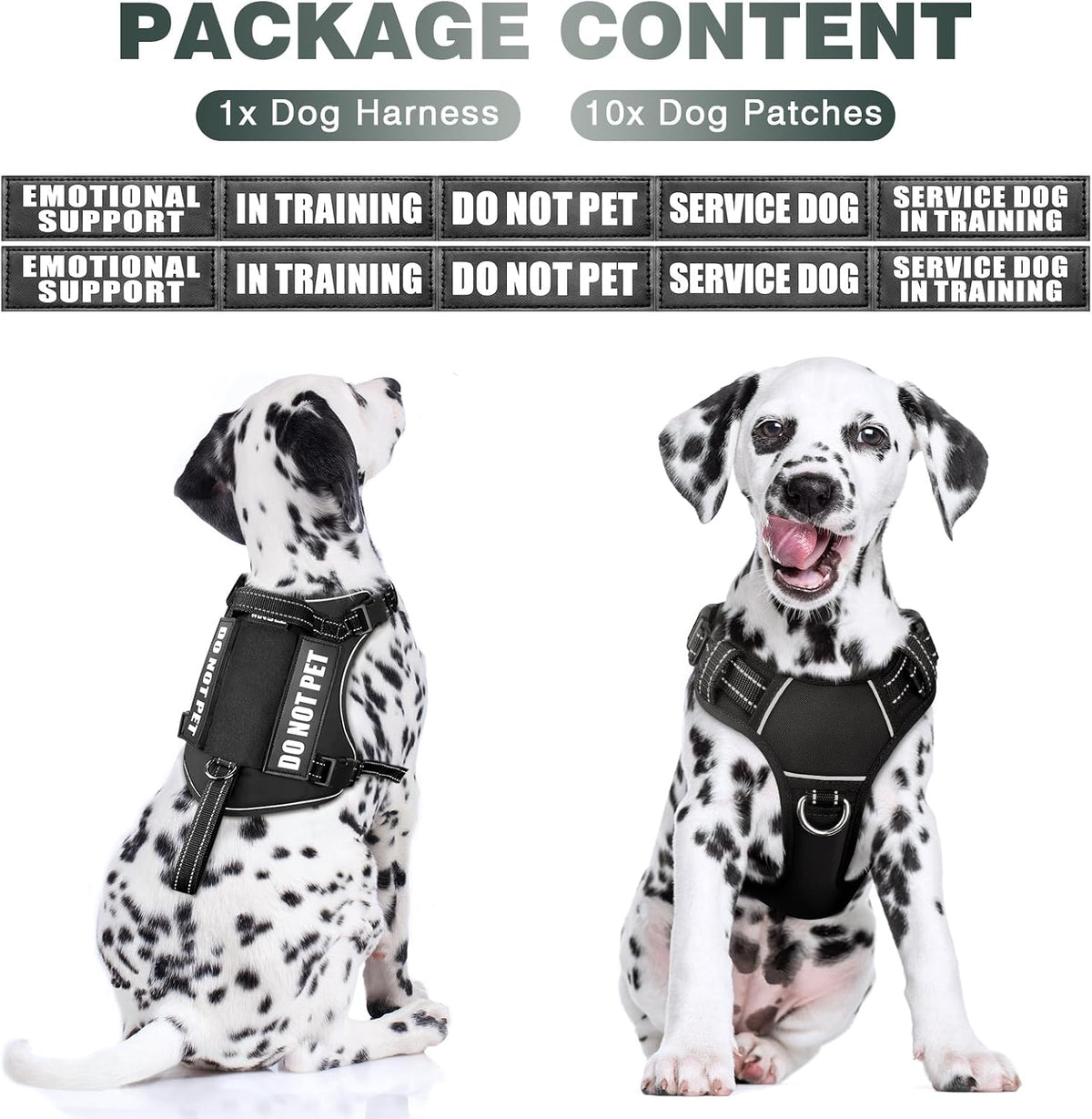 WINSEE Tactical Dog Harness - Medium / Black - image 2
