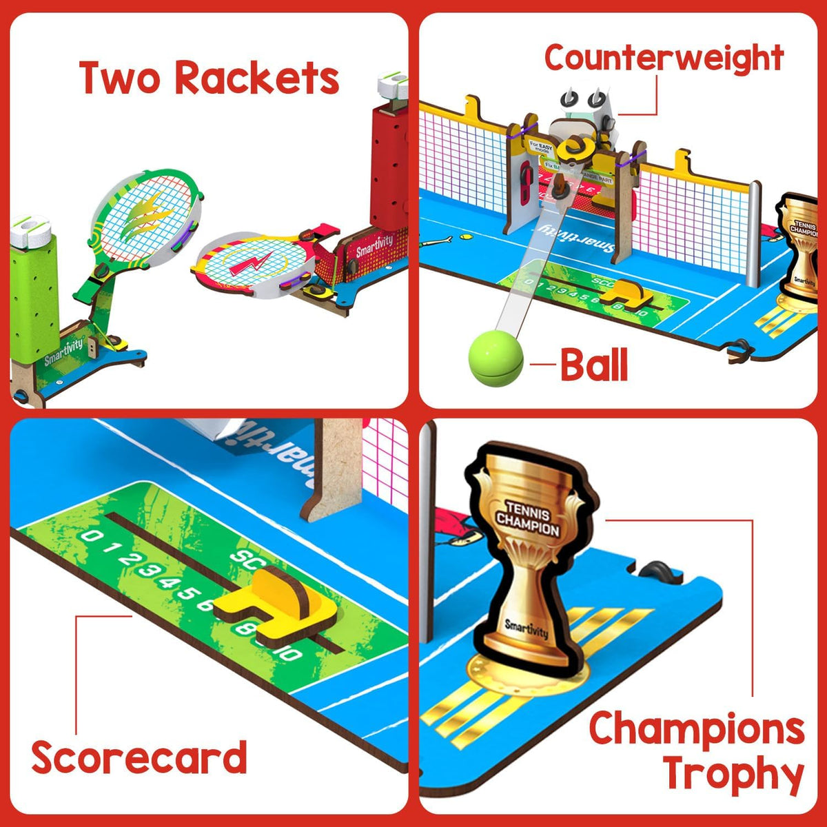 Smartivity DIY Mini Golf STEM Kit for Kids 6-12 Years – Fun for Kids & Family - Tabletop Tennis - image 3