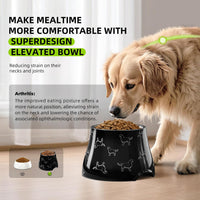 Elevated Dog Bowls with Stainless Steel Bowl - Black / M/2 Cups - image 2