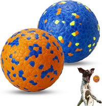 Dog Balls, Indestructible Dog Tennis Balls for Aggressive Chewers – Essentials for Dogs - Blue & Orange (2-Pack) / Medium (3" diameter)