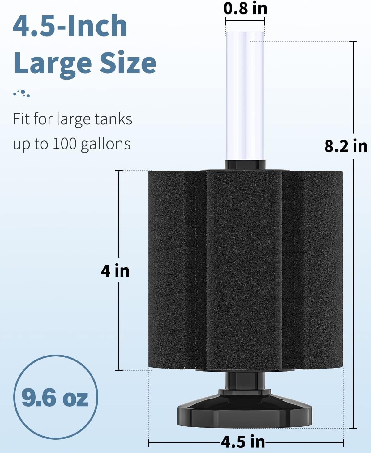 Pawfly Aquarium Large Bio Sponge Filter Quiet Betta Fry Shrimp - Up to 100Gal - image 2