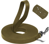 Wolfone Waterproof Dog Leash 10FT Long Line Training Leash for Dogs – Essentials for Dogs - 30ft x 0.75 IN / Army Green